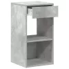 Éjjeliszekrények fiókos 2 db betonszürke 35x34x66,5 cm