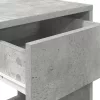 Éjjeliszekrények fiókos 2 db betonszürke 35x34x66,5 cm