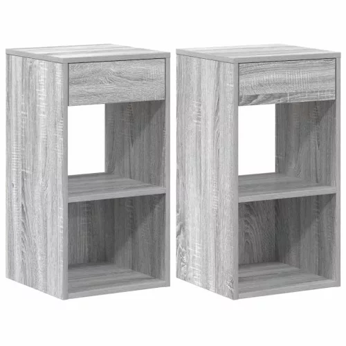 Éjjeliszekrények fiókos 2 db szürke sonoma 35x34x66,5 cm