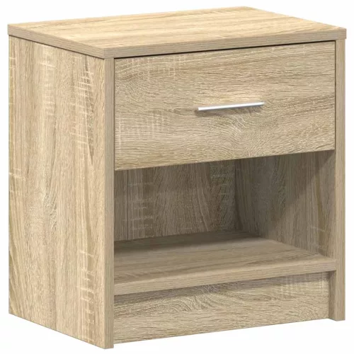 2 db sonoma tölgy színű éjjeliszekrény fiókkal 39x28x41 cm