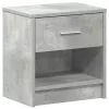 Betonszürke éjjeliszekrény fiókkal 39x28x41 cm