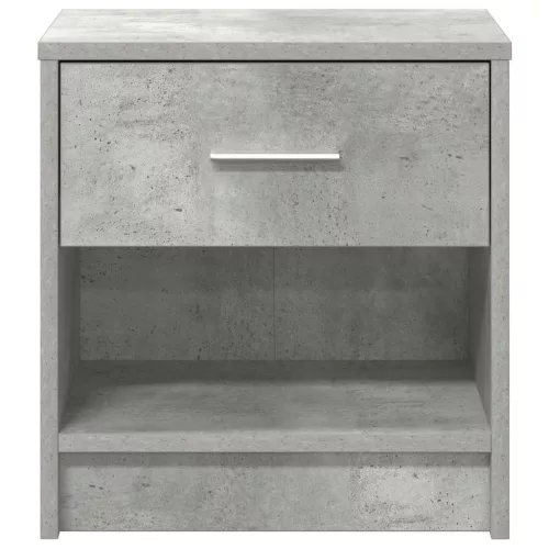 2 db betonszürke éjjeliszekrény fiókkal 39x28x41 cm