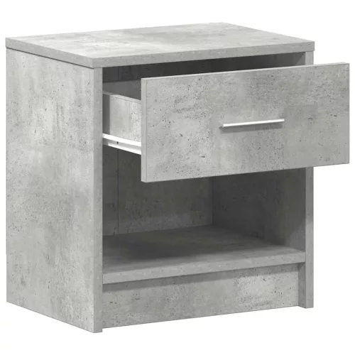 2 db betonszürke éjjeliszekrény fiókkal 39x28x41 cm