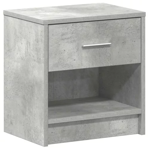 2 db betonszürke éjjeliszekrény fiókkal 39x28x41 cm