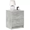 2 db betonszürke éjjeliszekrény 2 fiókkal 40x36x50 cm
