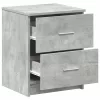 2 db betonszürke éjjeliszekrény 2 fiókkal 40x36x50 cm