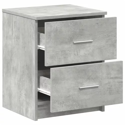 2 db betonszürke éjjeliszekrény 2 fiókkal 40x36x50 cm