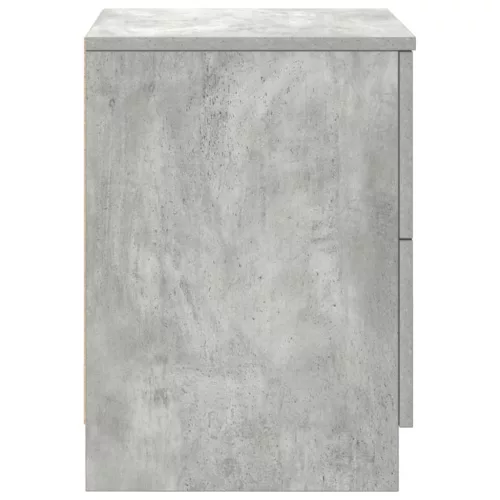 2 db betonszürke éjjeliszekrény 2 fiókkal 40x36x50 cm