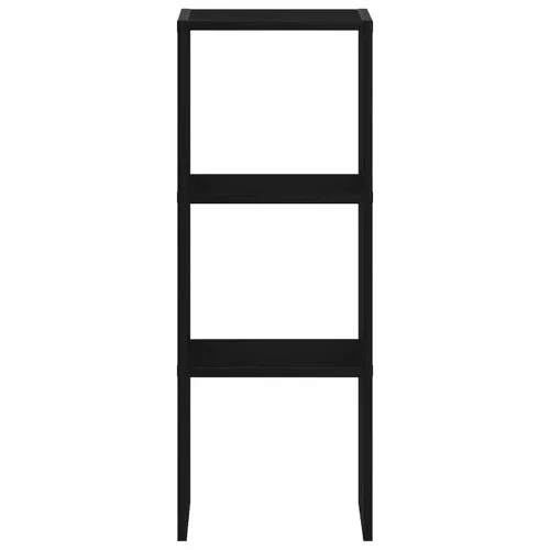 Fekete tölgy szerelt fa könyvespolc halmozható 30 x 30 x 80 cm