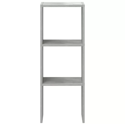 Betonszürke szerelt fa könyvespolc halmozható 30 x 30 x 80 cm
