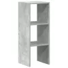 Betonszürke szerelt fa könyvespolc halmozható 30 x 30 x 80 cm