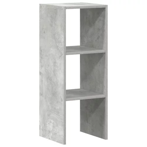 Betonszürke szerelt fa könyvespolc halmozható 30 x 30 x 80 cm