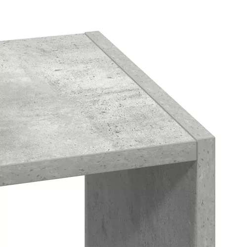 Betonszürke szerelt fa könyvespolc halmozható 30 x 30 x 80 cm