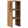 Antik fa színű szerelt fa könyvespolc halmozható 30 x 30 x 80cm
