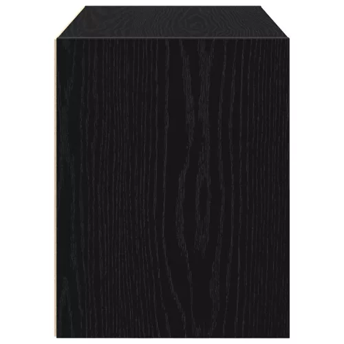 Fekete tölgy szerelt fa szekrény 2 fiókkal 60 x 31 x 40 cm