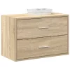 Szekrény 2 fiókkal Sonoma tölgy 60x31x40 cm gépi forgácsolt fa