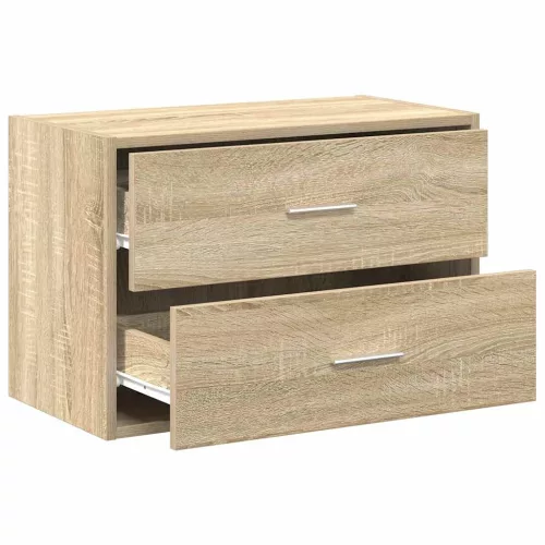 Szekrény 2 fiókkal Sonoma tölgy 60x31x40 cm gépi forgácsolt fa