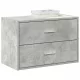 Betonszürke szerelt fa szekrény 2 fiókkal 60 x 31 x 40 cm
