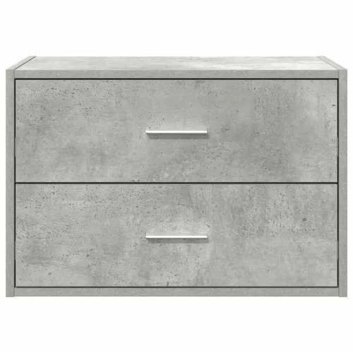 Betonszürke szerelt fa szekrény 2 fiókkal 60 x 31 x 40 cm
