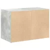 Betonszürke szerelt fa szekrény 2 fiókkal 60 x 31 x 40 cm