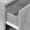 Betonszürke szerelt fa szekrény 2 fiókkal 60 x 31 x 40 cm