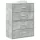 Szekrények 2 fiókkal 2 db betonszürke 60x31x40 cm gépelt fa