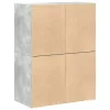Szekrények 2 fiókkal 2 db betonszürke 60x31x40 cm gépelt fa