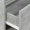 Szekrények 2 fiókkal 2 db betonszürke 60x31x40 cm gépelt fa