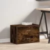 Szekrény 2 fiókkal füstölt tölgy 60x31x40 cm gépi forgácsolt fa