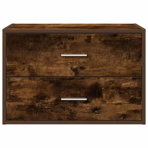 Szekrény 2 fiókkal füstölt tölgy 60x31x40 cm gépi forgácsolt fa