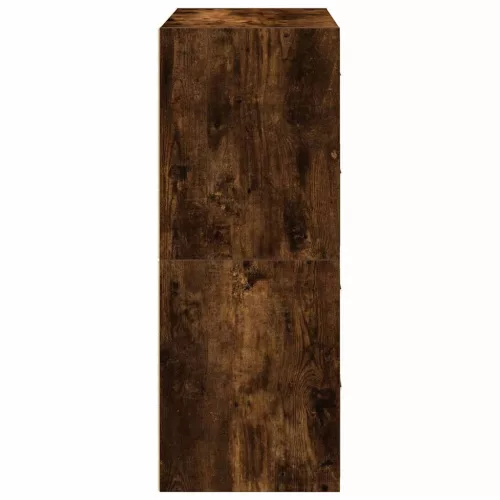 2 db füstölt tölgy szerelt fa szekrény 2 fiókkal 60 x 31 x 40cm