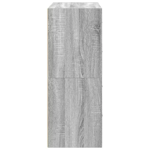 2 db szürke sonoma szerelt fa szekrény 2 fiókkal 60 x 31 x 40cm