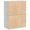 2 db szürke sonoma szerelt fa szekrény 2 fiókkal 60 x 31 x 40cm