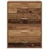 2 db antik fa szerelt fa szekrény 2 fiókkal 60 x 31 x 40 cm