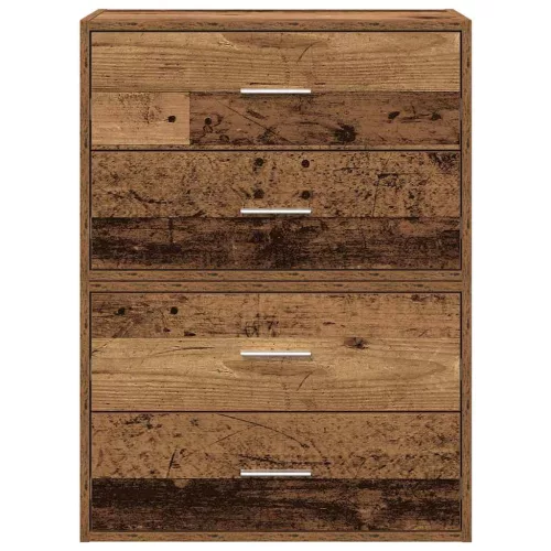 2 db antik fa szerelt fa szekrény 2 fiókkal 60 x 31 x 40 cm