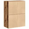 2 db antik fa szerelt fa szekrény 2 fiókkal 60 x 31 x 40 cm