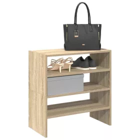   2 db sonoma tölgy cipőtartó állvány halmozható 60 x 30 x 30,5cm