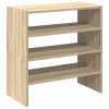 2 db sonoma tölgy cipőtartó állvány halmozható 60 x 30 x 30,5cm
