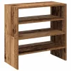 2 db antik fa színű cipőtartó állvány halmozható 60x30x30,5 cm