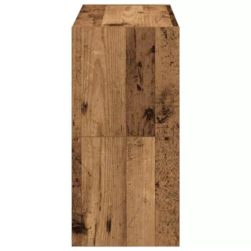 2 db antik fa színű cipőtartó állvány halmozható 60x30x30,5 cm