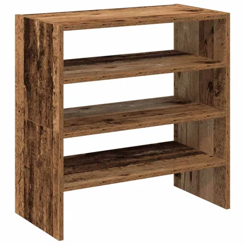 2 db antik fa színű cipőtartó állvány halmozható 60x30x30,5 cm