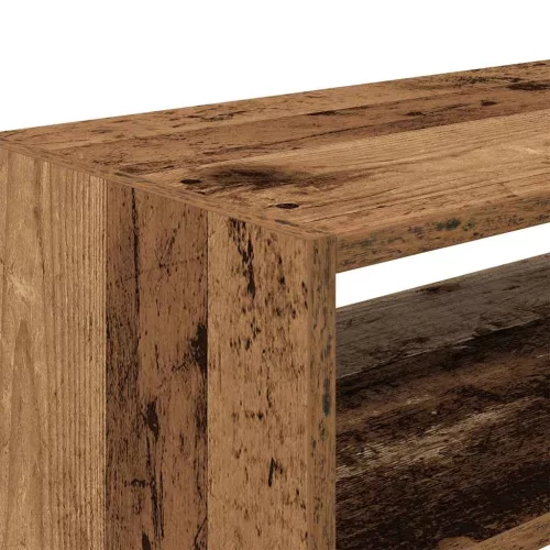 2 db antik fa színű cipőtartó állvány halmozható 60x30x30,5 cm
