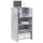Recepciós pult betonszürke 55x50x103,5 cm szerelt fa