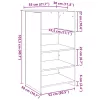Recepciós pult betonszürke 55x50x103,5 cm szerelt fa