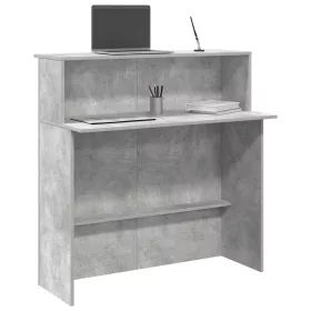 Recepciós pult betonszürke 100x50x103,5 cm szerelt fa