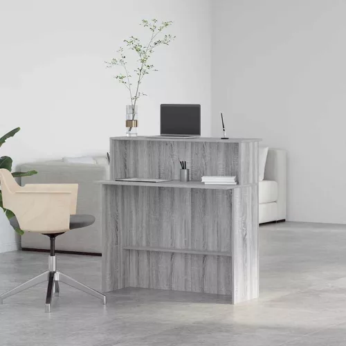 Recepciós pult szürke sonoma 100x50x103,5 cm szerelt fa