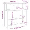 Recepciós pult szürke sonoma 100x50x103,5 cm szerelt fa