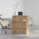 Recepciós pult kézműves tölgy 100x50x103,5 cm szerelt fa