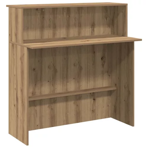 Recepciós pult kézműves tölgy 100x50x103,5 cm szerelt fa