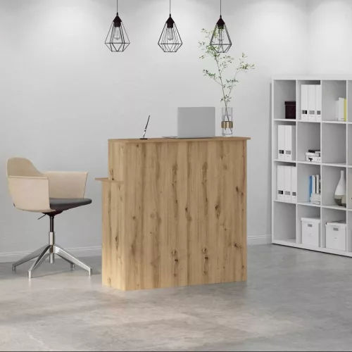 Recepciós pult kézműves tölgy 100x50x103,5 cm szerelt fa